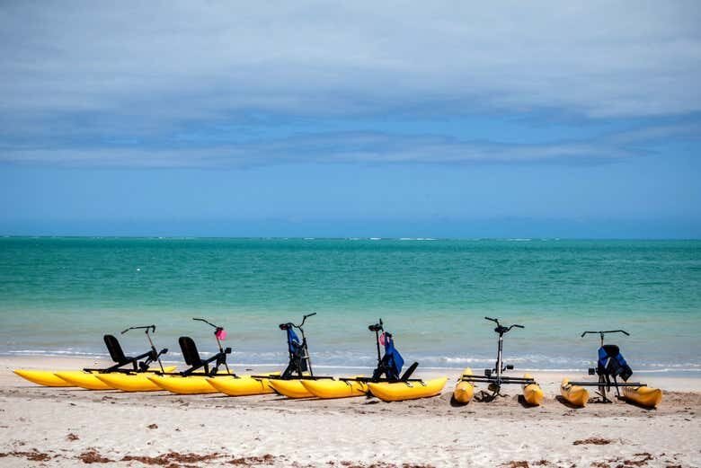 Explore a Beleza de Fernando de Noronha em um Inovador Passeio de Bicicleta Aquática!